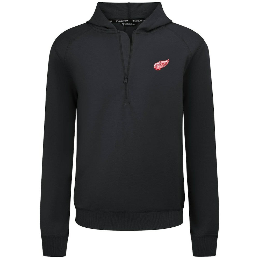 Detroit Red Wings Levelwear Technic Quarter-Zip Pullover Hoodie On Sale