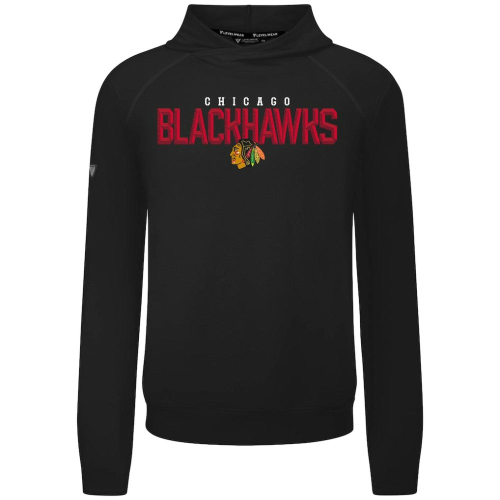 Chicago Blackhawks Levelwear Mandate Carve Tri-Blend Pullover Hoodie Sale