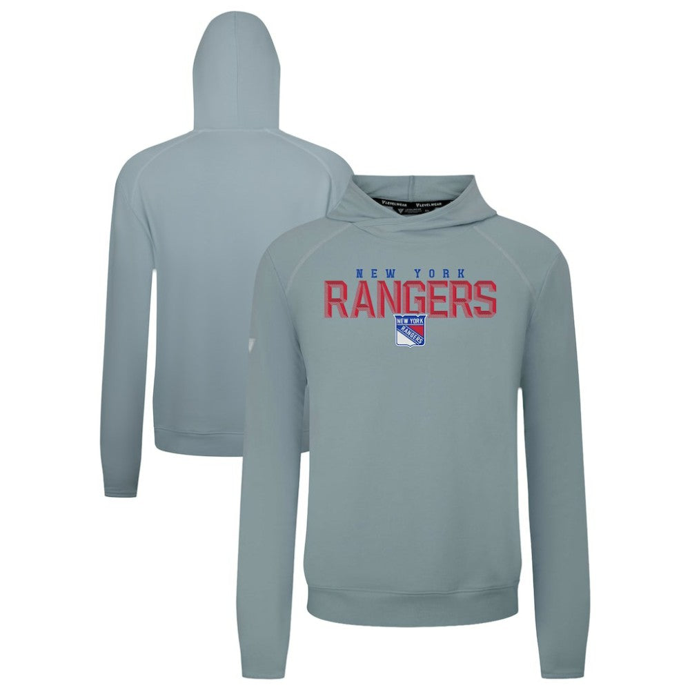 New York Rangers Levelwear Mandate Carve Tri-Blend Pullover Hoodie For Sale