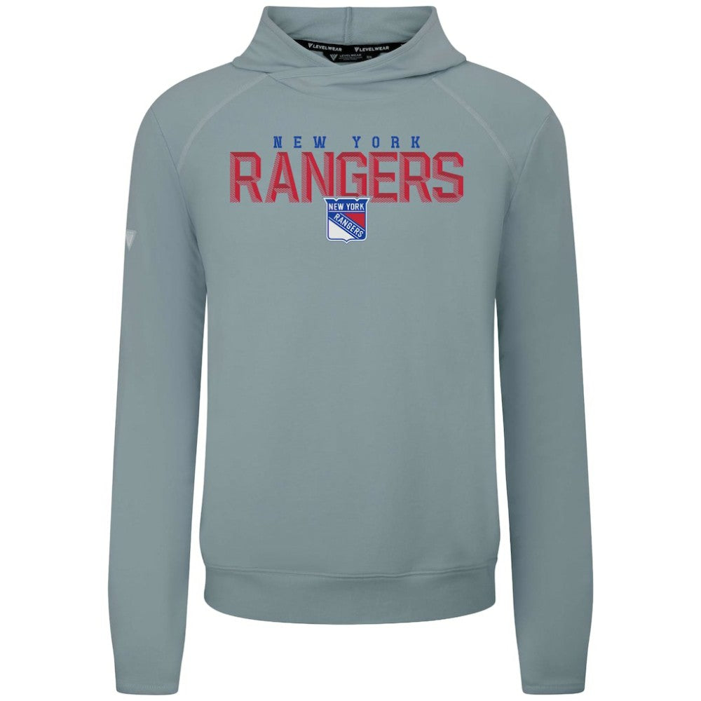 New York Rangers Levelwear Mandate Carve Tri-Blend Pullover Hoodie For Sale