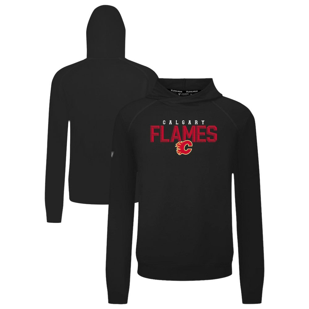 Calgary Flames Levelwear Mandate Carve Tri-Blend Pullover Hoodie On Sale