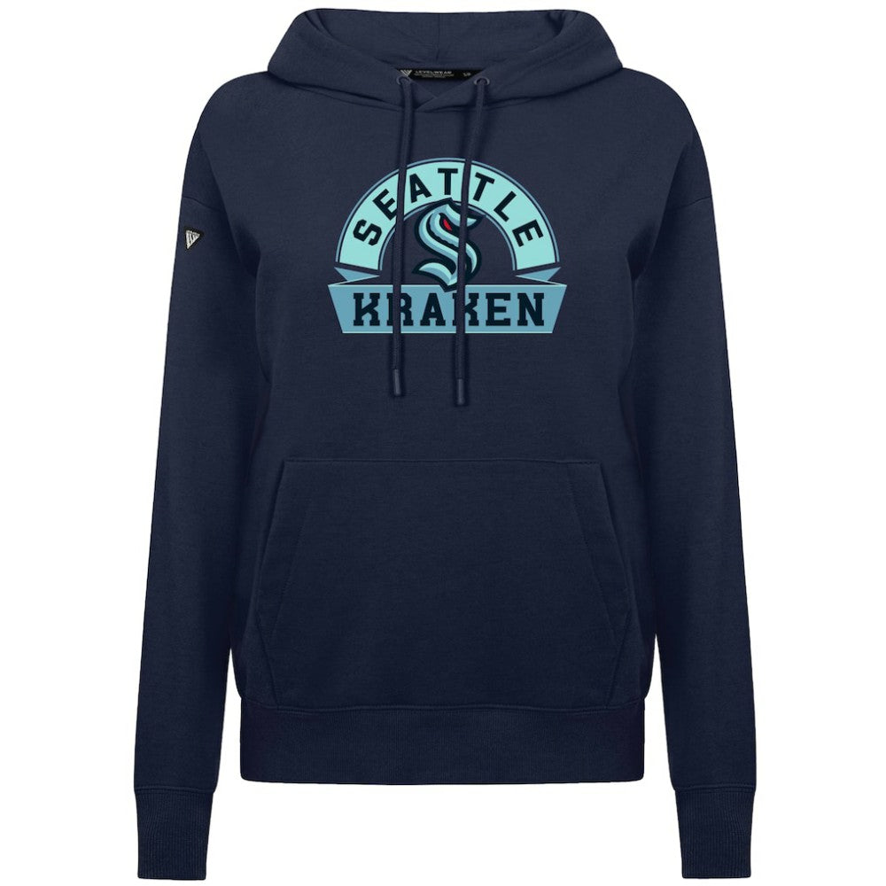 Seattle Kraken Levelwear Women's Adorn Banner Arch Pullover Hoodie Outlet