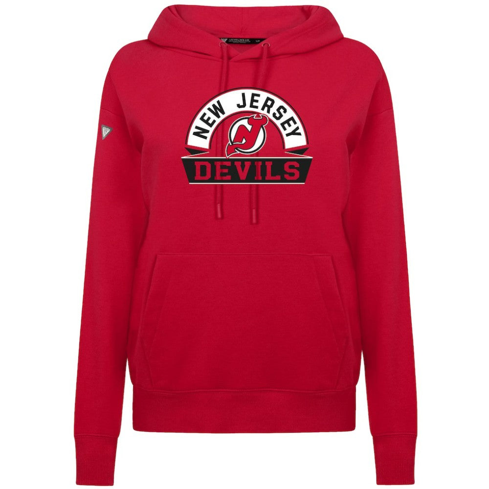 New Jersey Devils Levelwear Women's Adorn Banner Arch Pullover Hoodie Sale