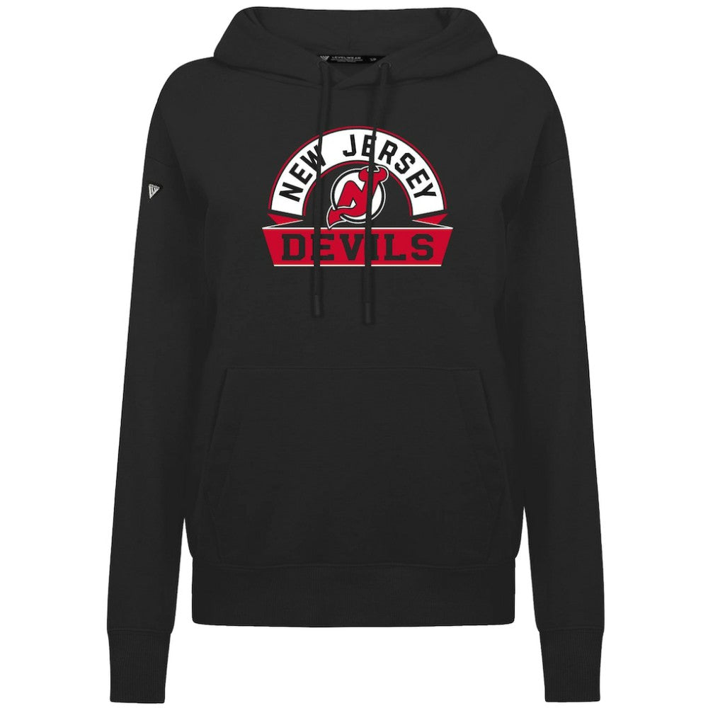 New Jersey Devils Levelwear Women's Adorn Banner Arch Pullover Hoodie Discount