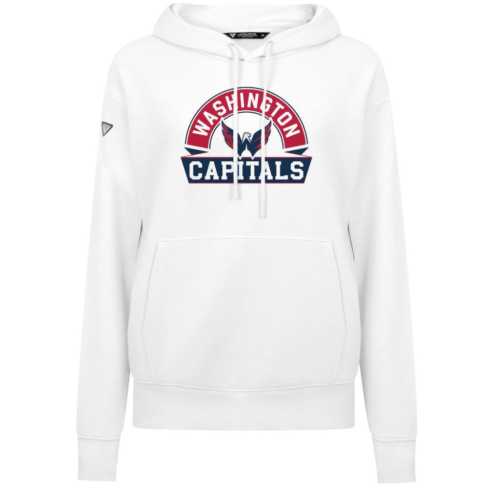 Washington Capitals Levelwear Women's Adorn Banner Arch Pullover Hoodie Sale