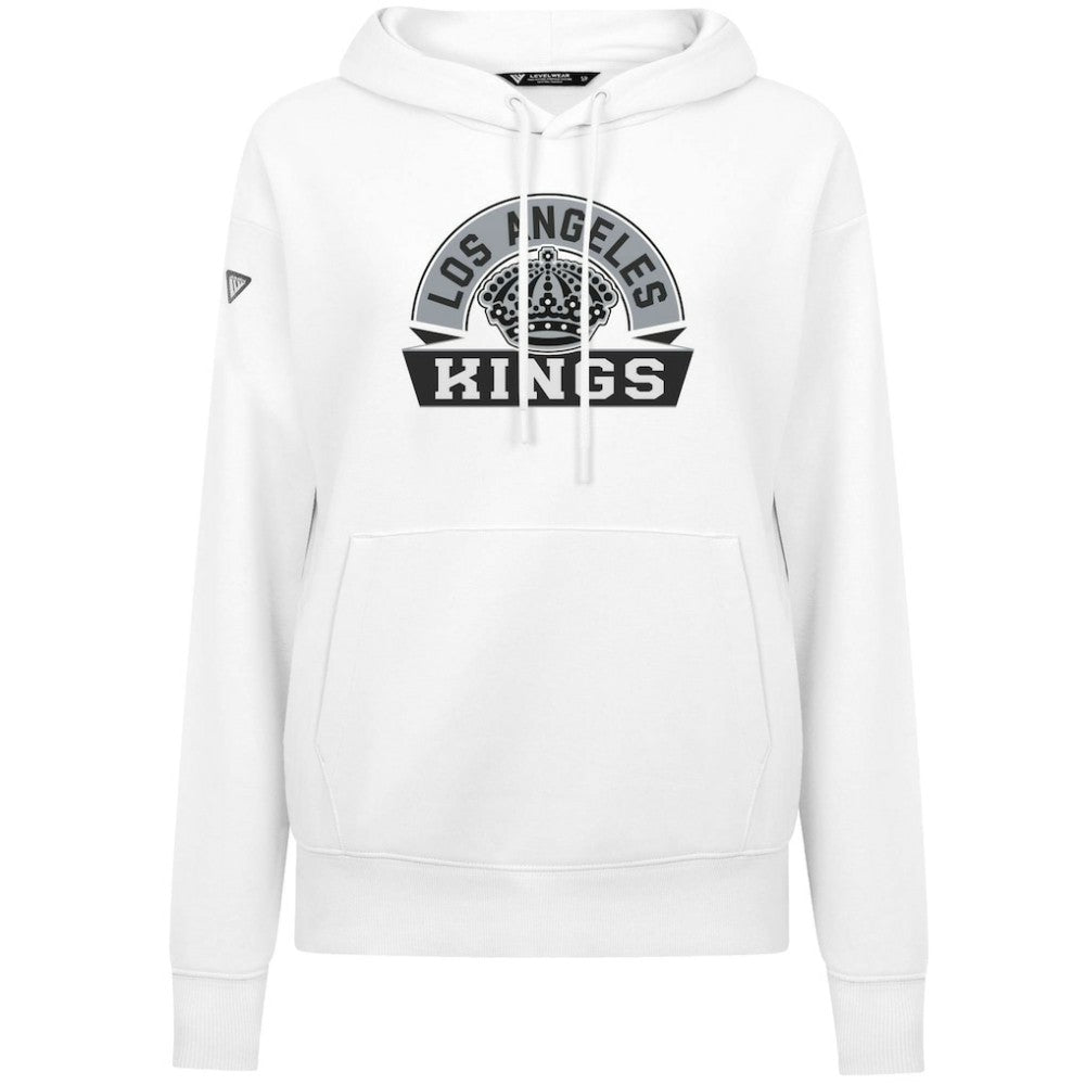 Los Angeles Kings Levelwear Women's Adorn Banner Arch Pullover Hoodie For Sale