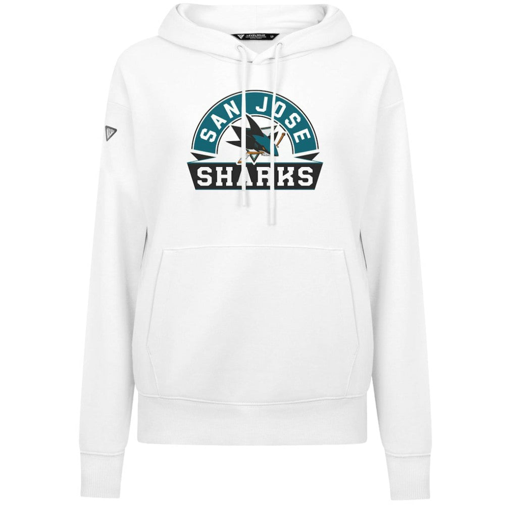 San Jose Sharks Levelwear Women's Adorn Banner Arch Pullover Hoodie Outlet