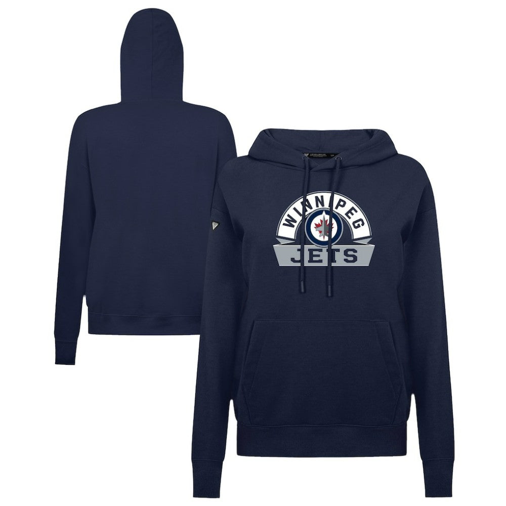 Winnipeg Jets Levelwear Women's Adorn Banner Arch Pullover Hoodie On Sale