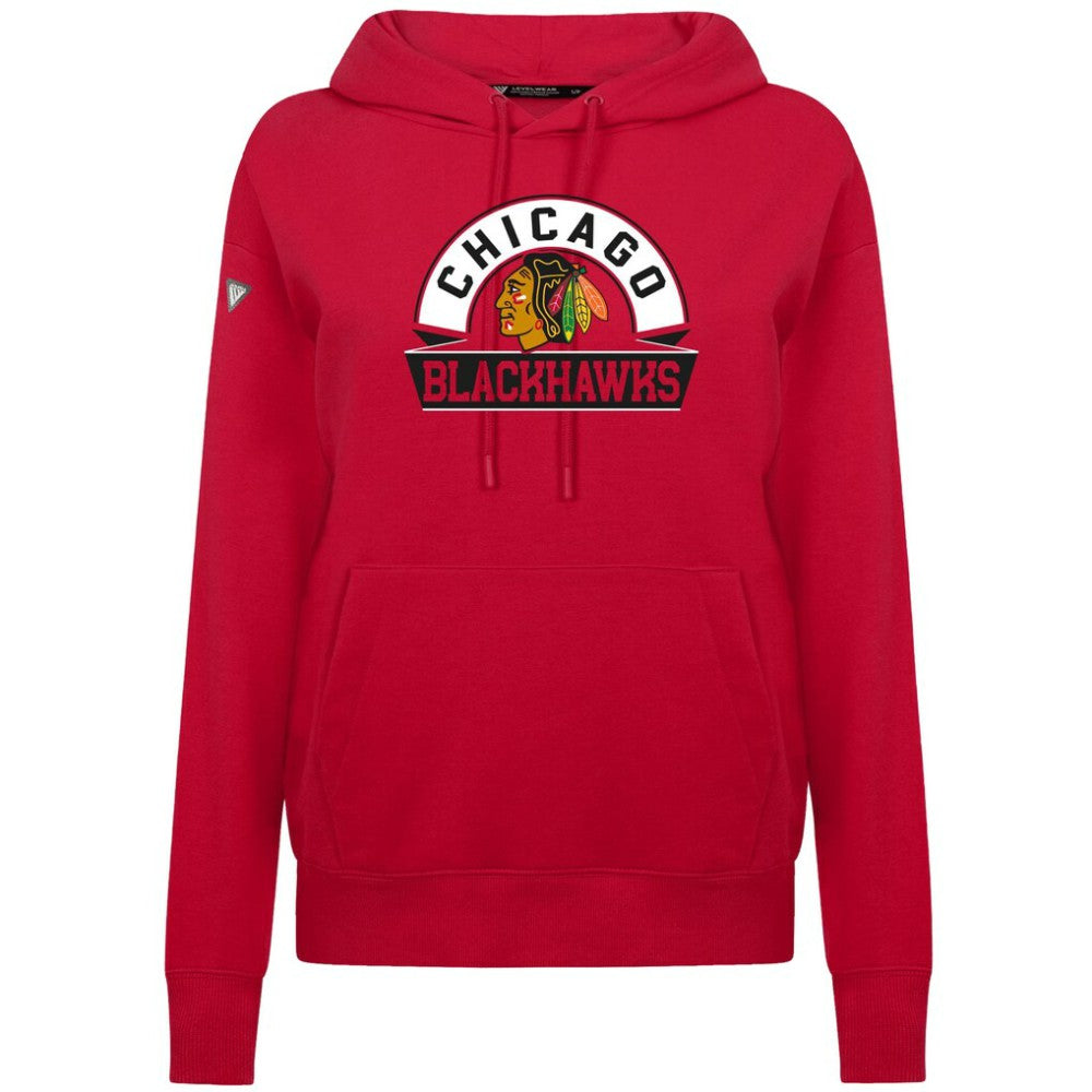 Chicago Blackhawks Levelwear Women's Adorn Banner Arch Pullover Hoodie Online