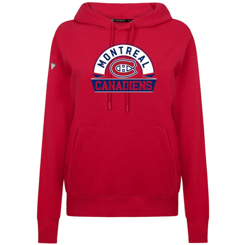 Montreal Canadiens Levelwear Women's Adorn Banner Arch Pullover Hoodie On Sale