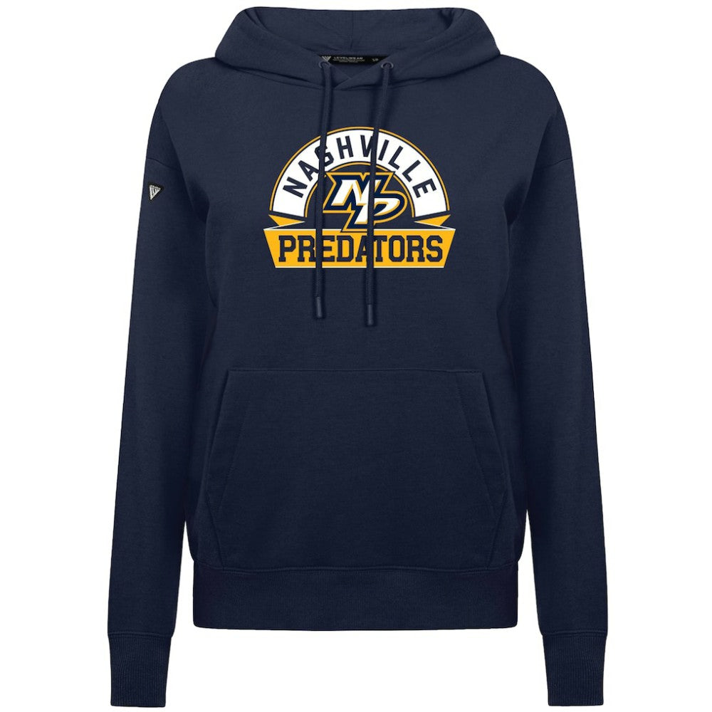 Nashville Predators Levelwear Women's Adorn Banner Arch Pullover Hoodie Sale