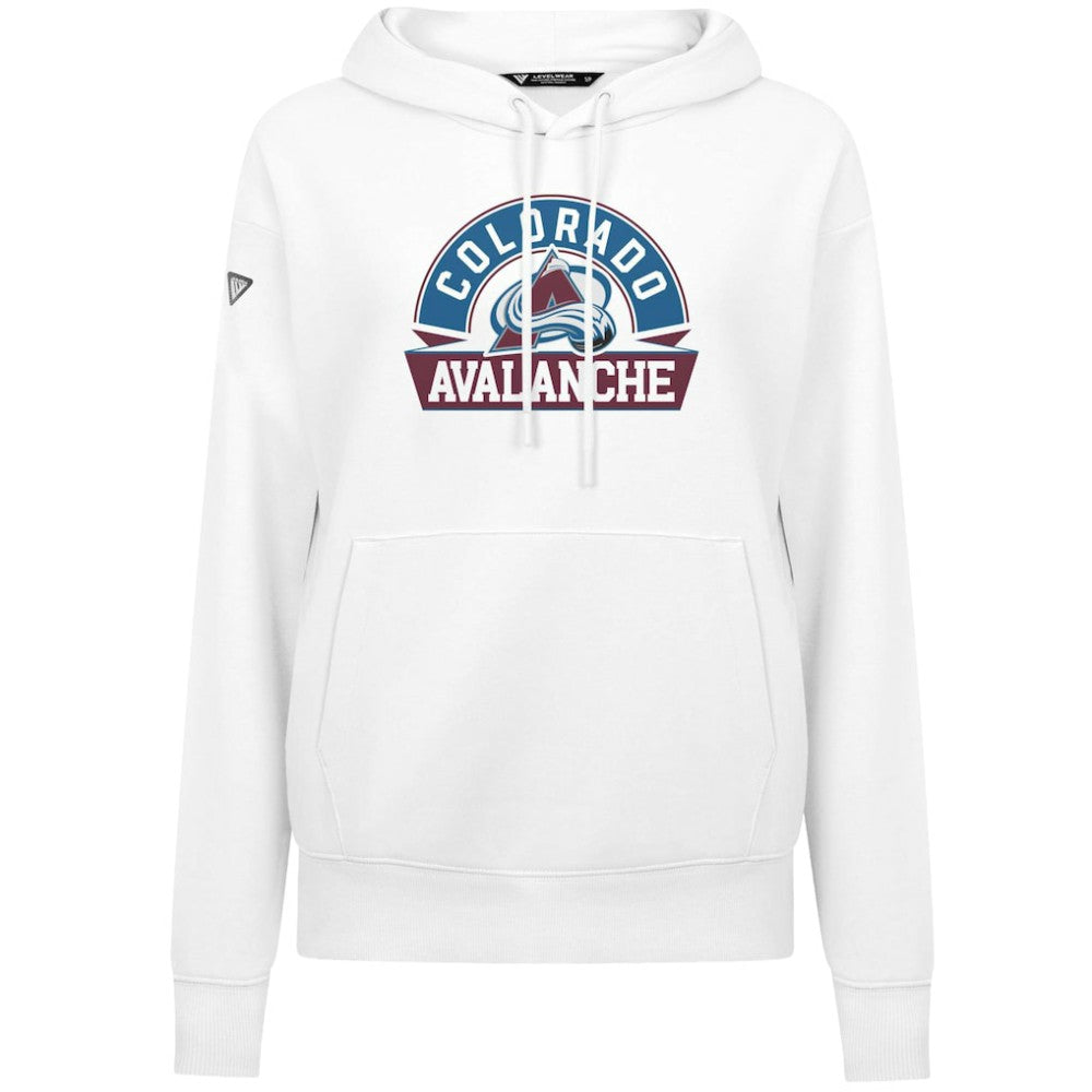 Colorado Avalanche Levelwear Women's Adorn Banner Arch Pullover Hoodie For Sale