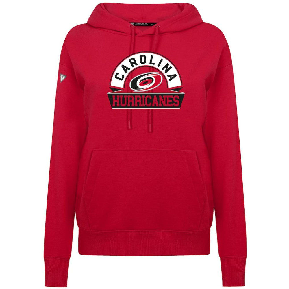 Carolina Hurricanes Levelwear Women's Adorn Banner Arch Pullover Hoodie For Sale