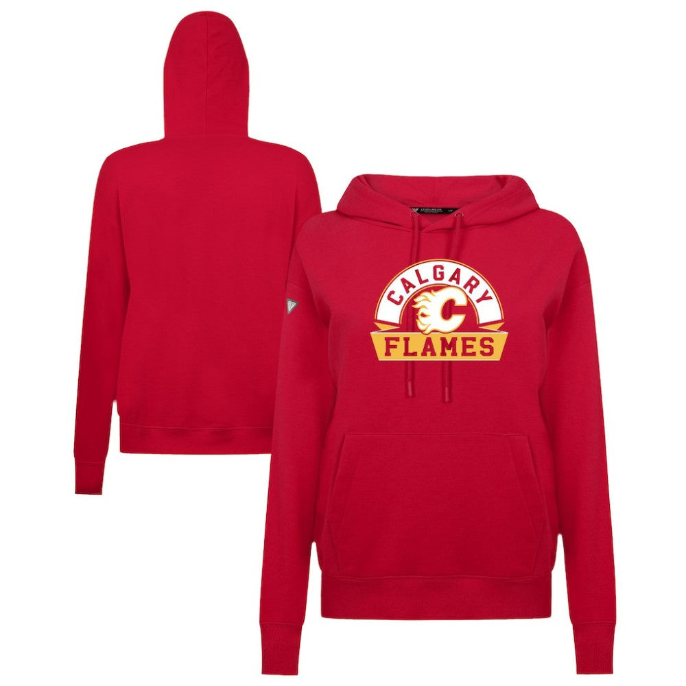 Calgary Flames Levelwear Women's Adorn Banner Arch Pullover Hoodie Sale