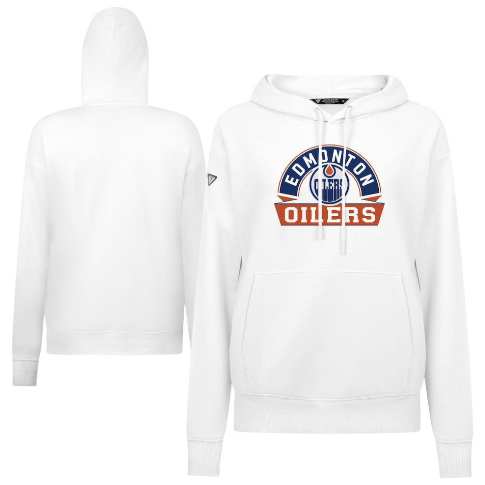 Edmonton Oilers Levelwear Women's Adorn Banner Arch Pullover Hoodie Online