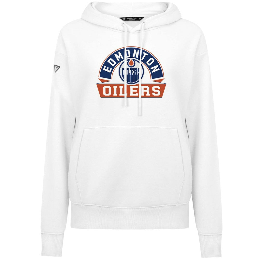 Edmonton Oilers Levelwear Women's Adorn Banner Arch Pullover Hoodie Online