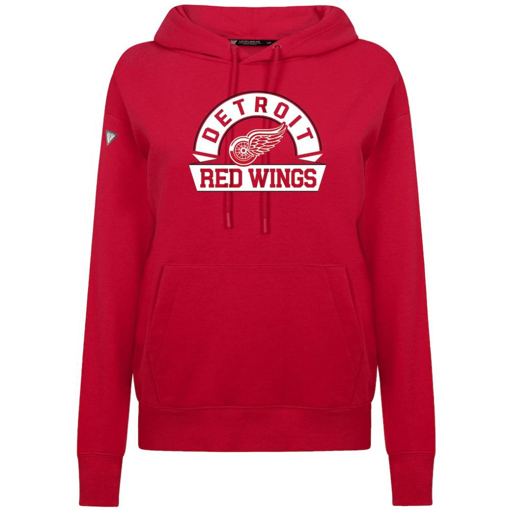 Detroit Red Wings Levelwear Women's Adorn Banner Arch Pullover Hoodie Sale