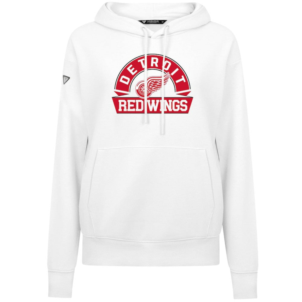 Detroit Red Wings Levelwear Women's Adorn Banner Arch Pullover Hoodie Discount