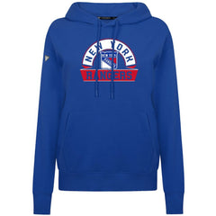 New York Rangers Levelwear Women's Adorn Banner Arch Pullover Hoodie Outlet