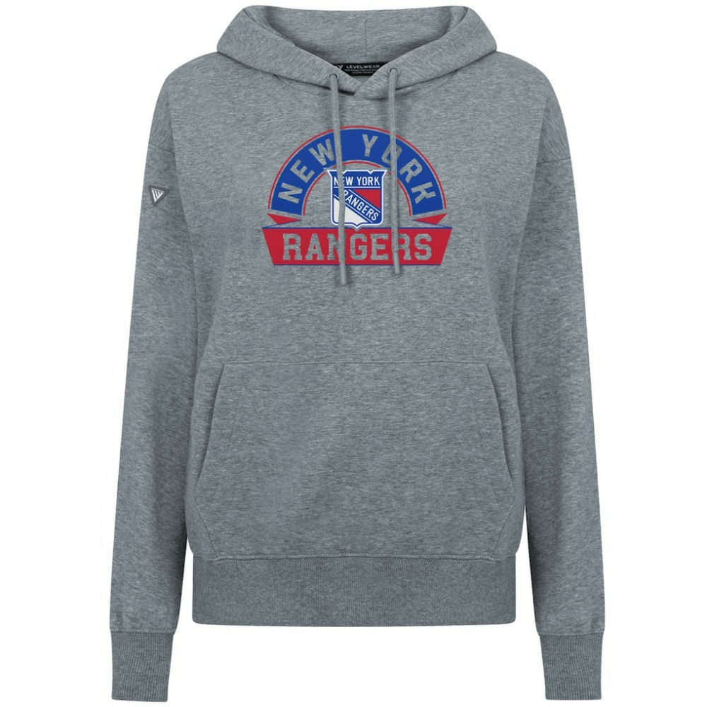 New York Rangers Levelwear Women's Adorn Banner Arch Pullover Hoodie Sale