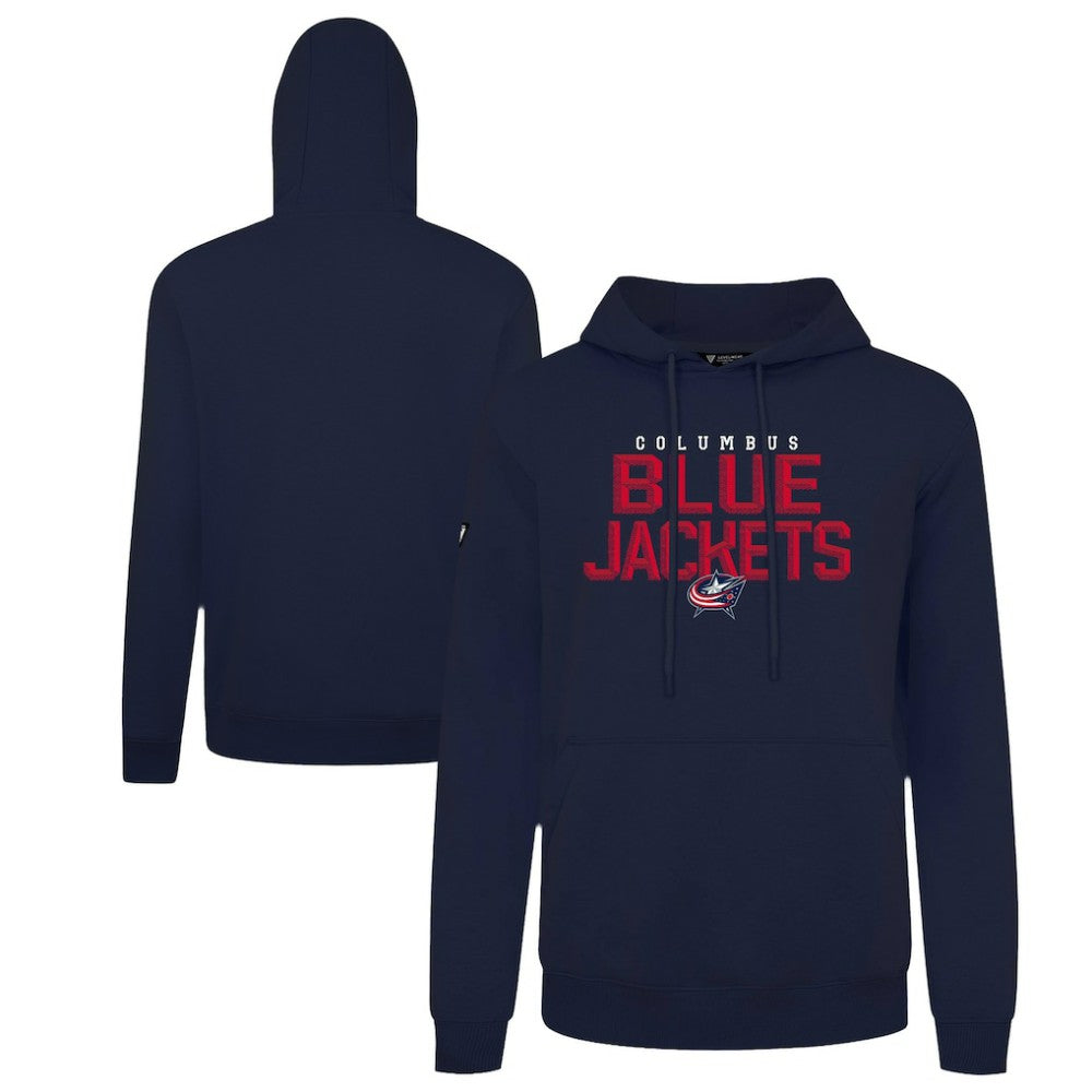 Columbus Blue Jackets Levelwear Podium Carve Pullover Hoodie On Sale