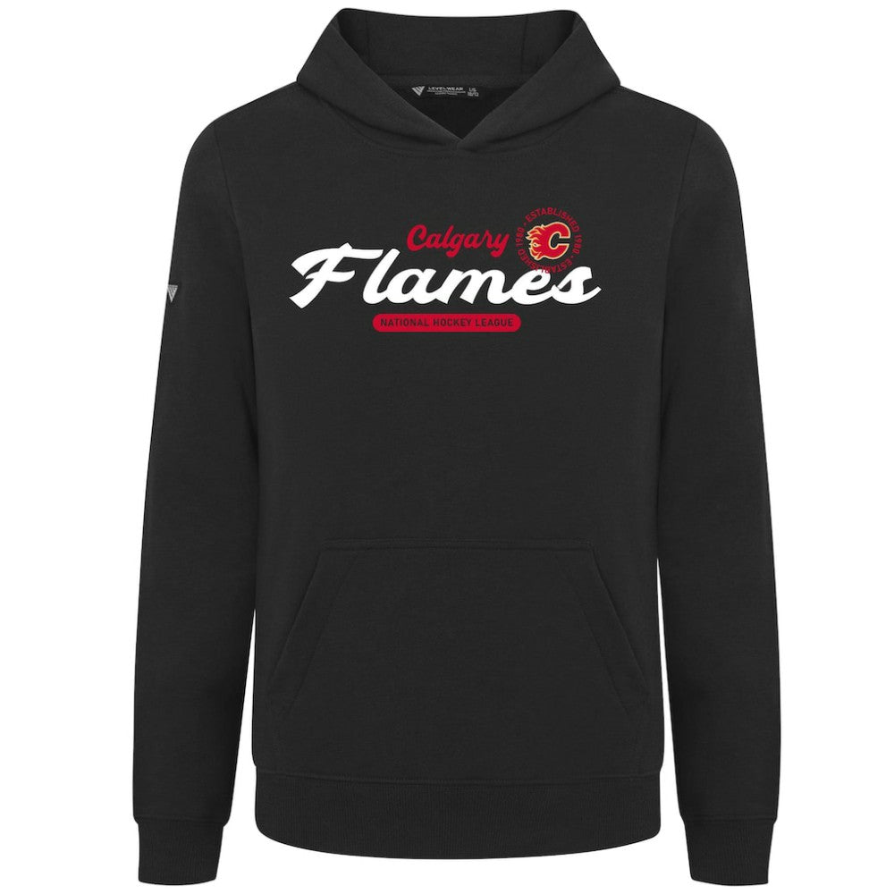 Calgary Flames Levelwear Youth Podium Monument Pullover Hoodie On Sale