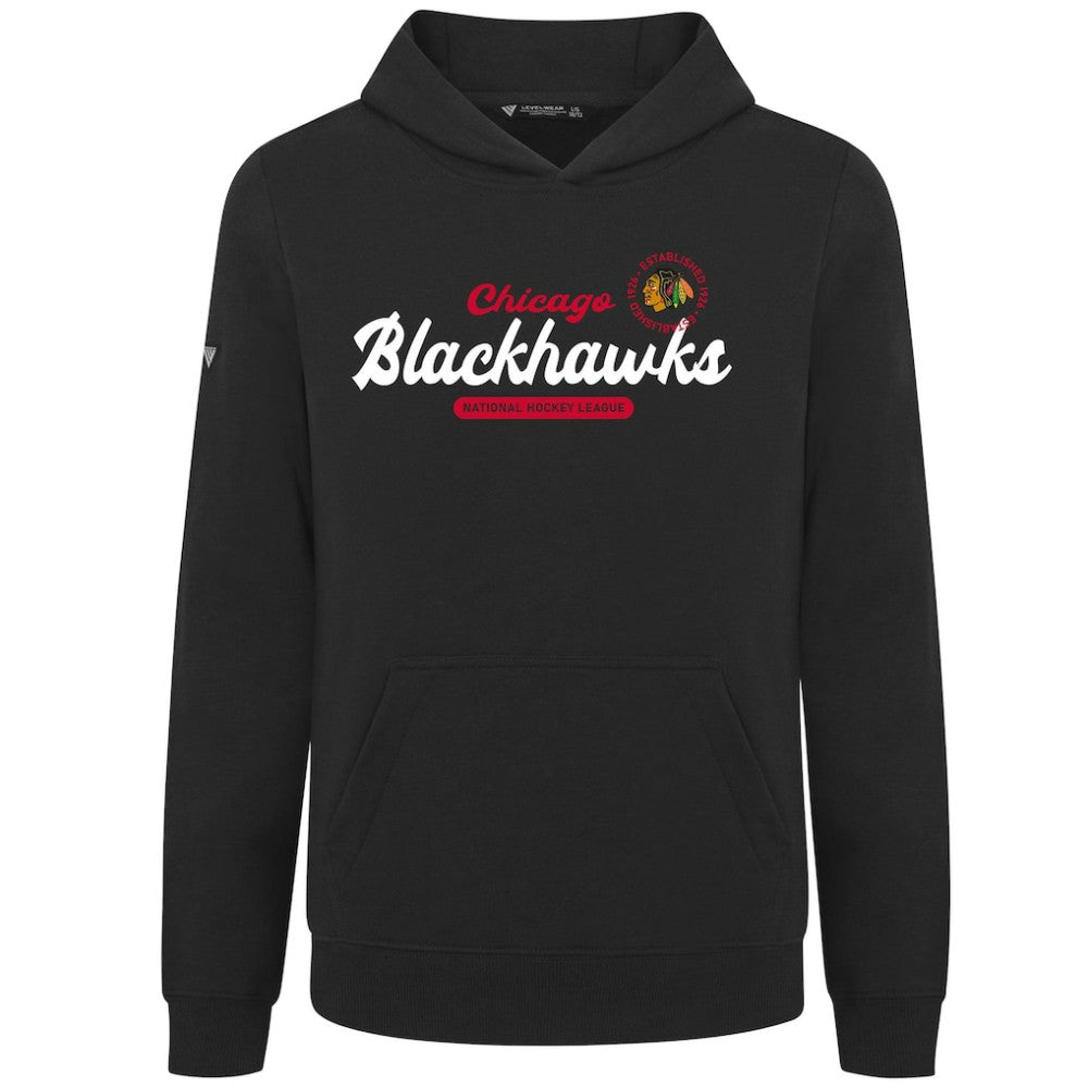 Chicago Blackhawks Levelwear Youth Podium Monument Pullover Hoodie For Sale
