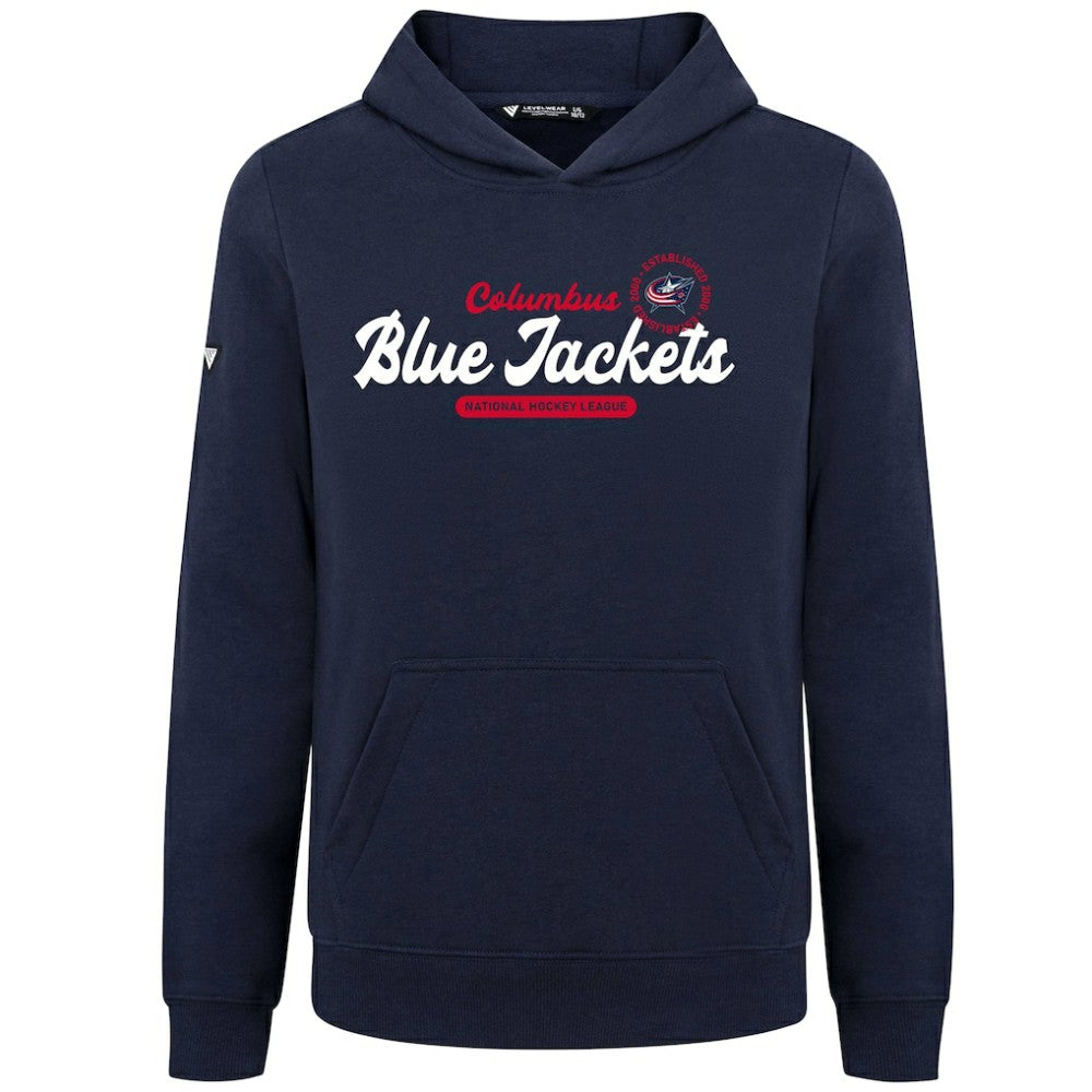 Columbus Blue Jackets Levelwear Youth Podium Monument Pullover Hoodie Discount