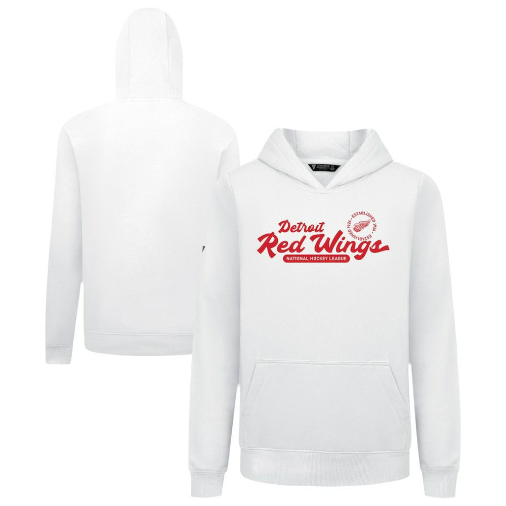 Detroit Red Wings Levelwear Youth Podium Monument Pullover Hoodie For Sale