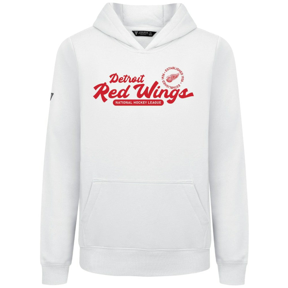 Detroit Red Wings Levelwear Youth Podium Monument Pullover Hoodie For Sale