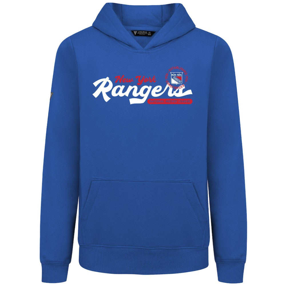 New York Rangers Levelwear Youth Podium Monument Pullover Hoodie Discount