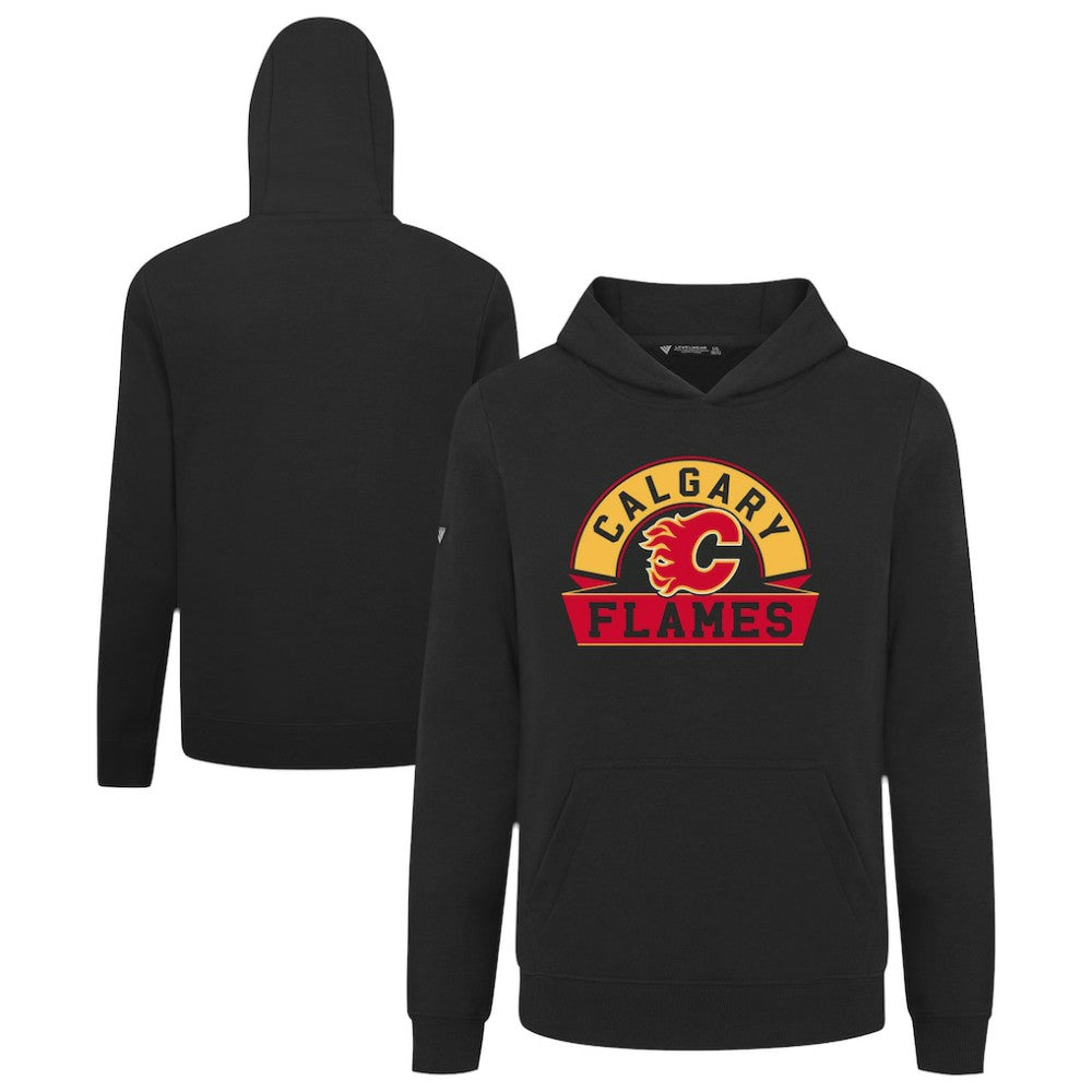 Calgary Flames Levelwear Youth Podium Banner Arch Pullover Hoodie Sale