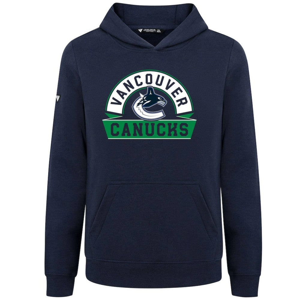 Vancouver Canucks Levelwear Youth Podium Banner Arch Pullover Hoodie For Sale