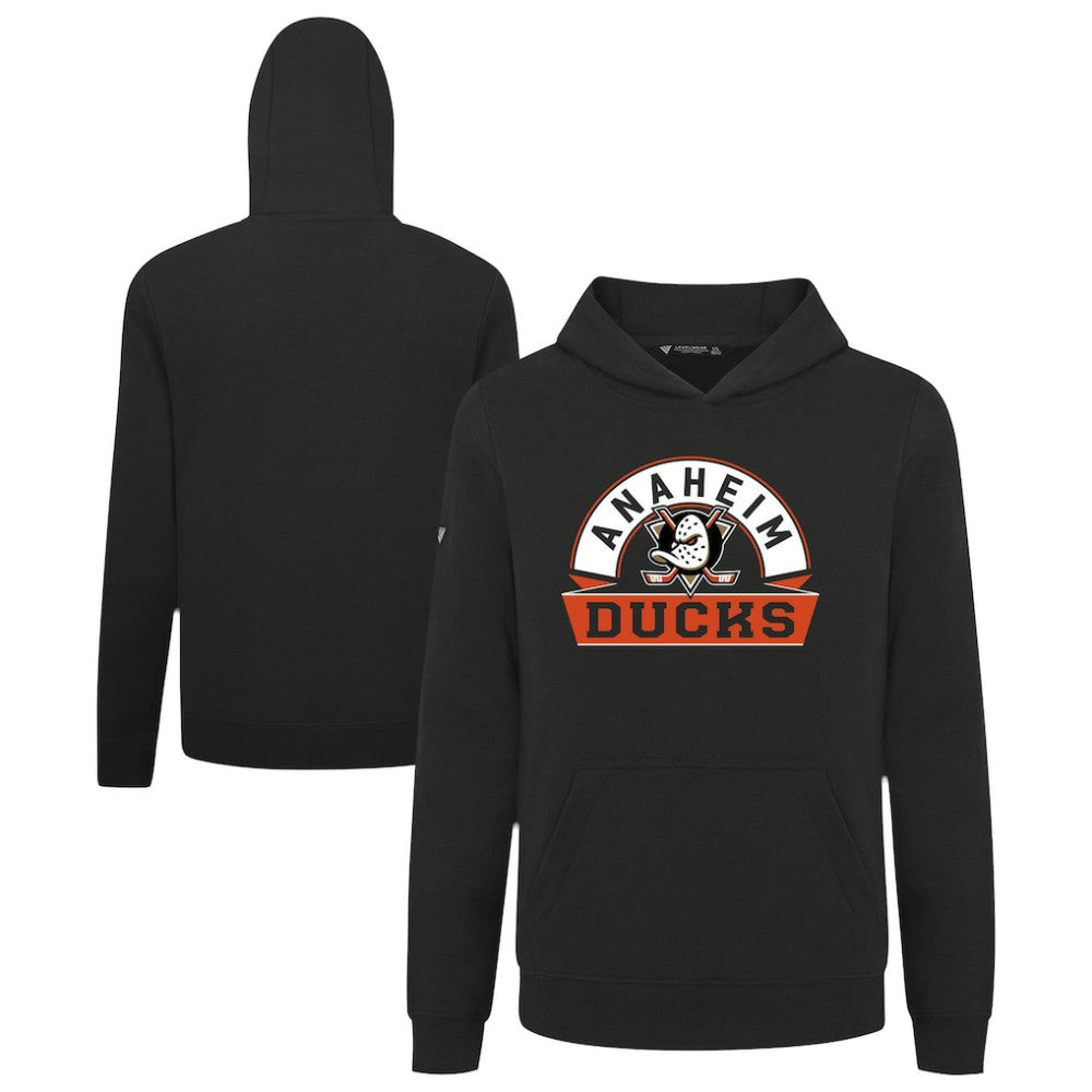 Anaheim Ducks Levelwear Youth Podium Banner Arch Pullover Hoodie On Sale