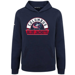 Columbus Blue Jackets Levelwear Youth Podium Banner Arch Pullover Hoodie Outlet