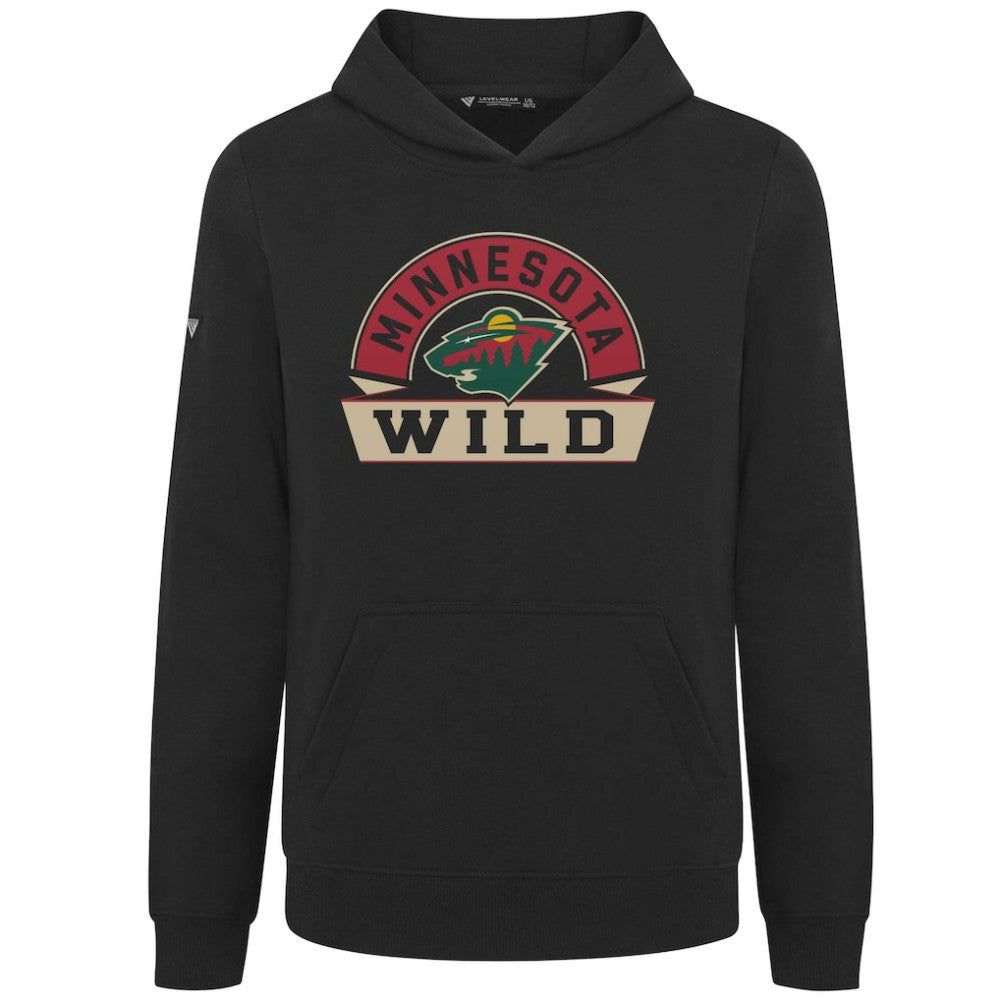 Minnesota Wild Levelwear Youth Podium Banner Arch Pullover Hoodie For Sale