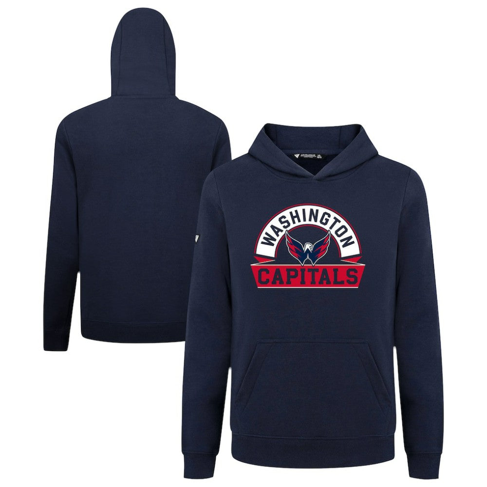 Washington Capitals Levelwear Youth Podium Banner Arch Pullover Hoodie Online