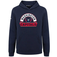 Washington Capitals Levelwear Youth Podium Banner Arch Pullover Hoodie Online