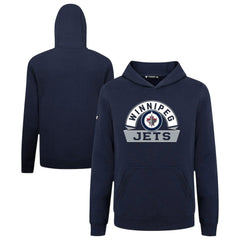 Winnipeg Jets Levelwear Youth Podium Banner Arch Pullover Hoodie On Sale