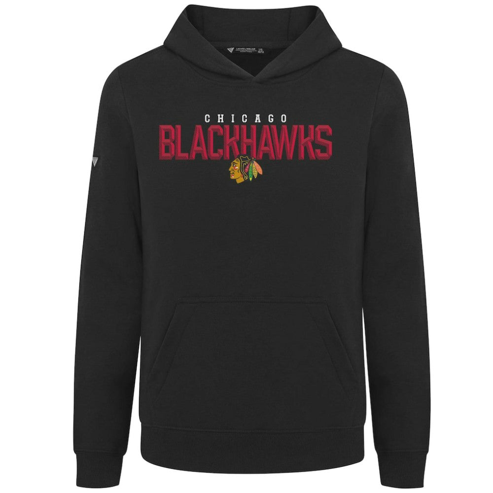 Chicago Blackhawks Levelwear Youth Podium Carve Pullover Hoodie Outlet