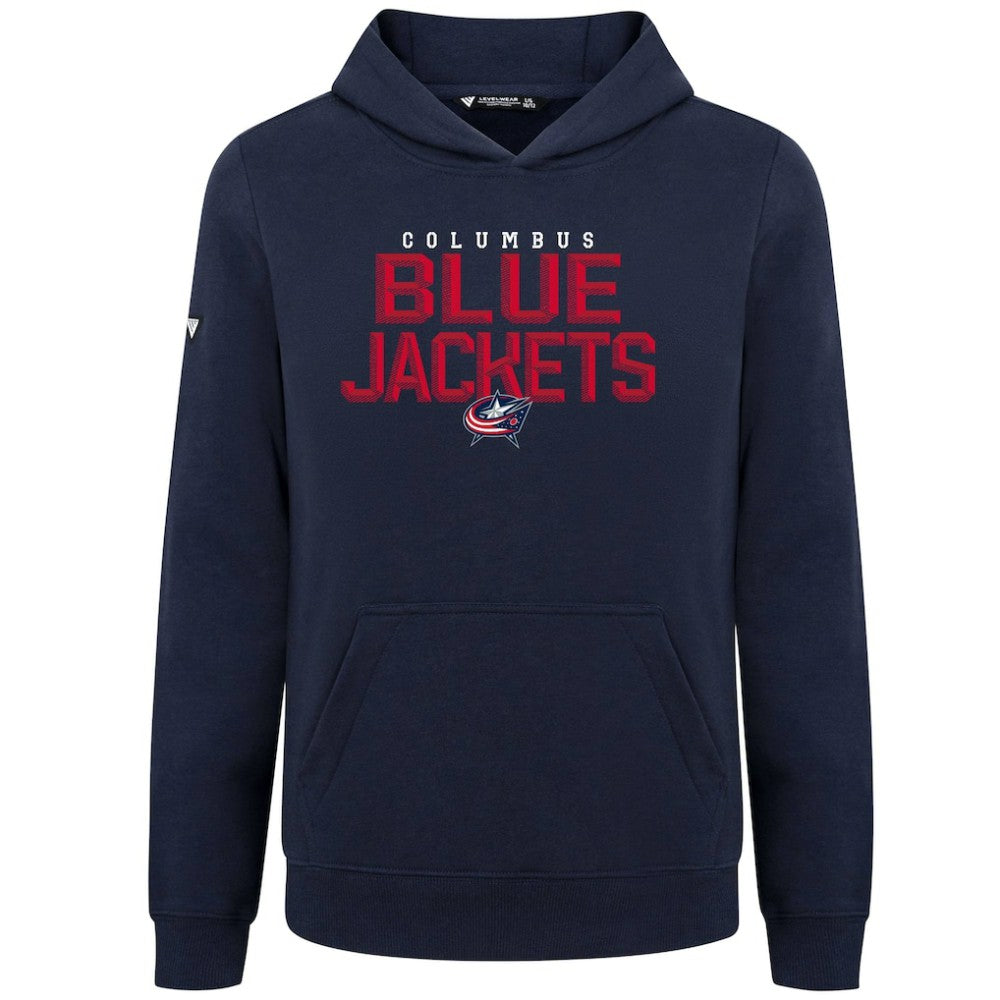 Columbus Blue Jackets Levelwear Youth Podium Carve Pullover Hoodie Outlet
