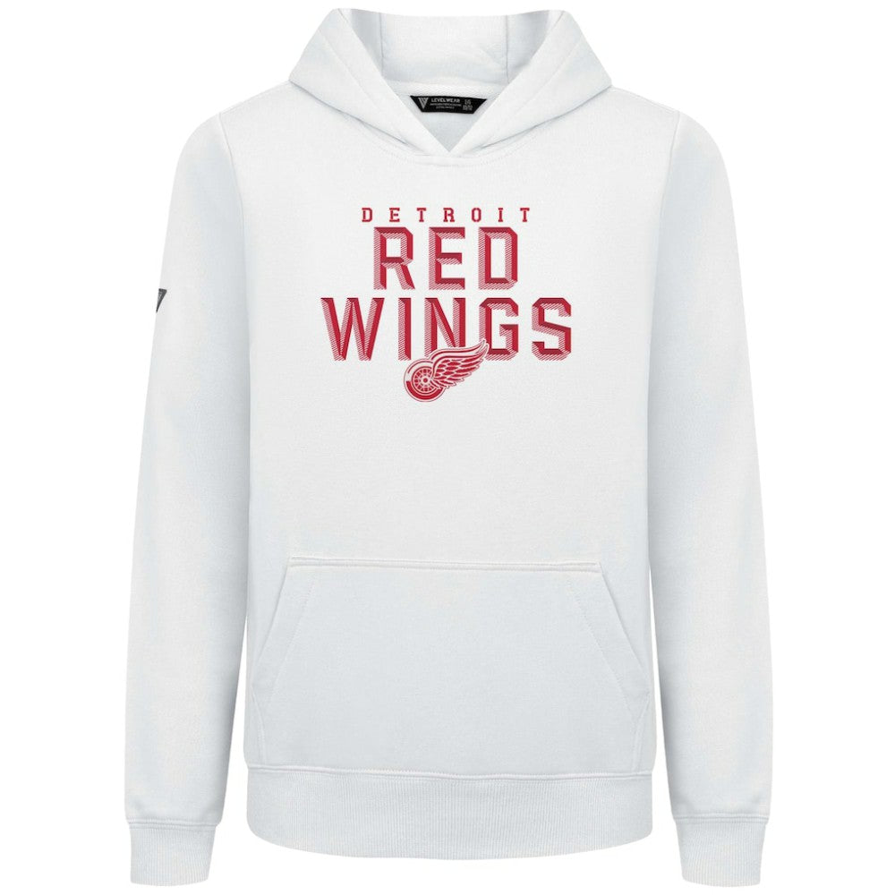 Detroit Red Wings Levelwear Youth Podium Carve Pullover Hoodie On Sale