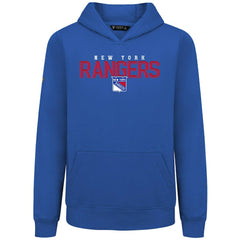 New York Rangers Levelwear Youth Podium Carve Pullover Hoodie On Sale