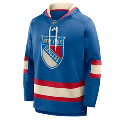 New York Rangers Fanatics 2026 NHL Winter Classic Lace Collar Hoodie On Sale