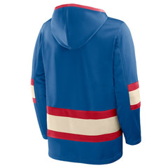 New York Rangers Fanatics 2026 NHL Winter Classic Lace Collar Hoodie On Sale