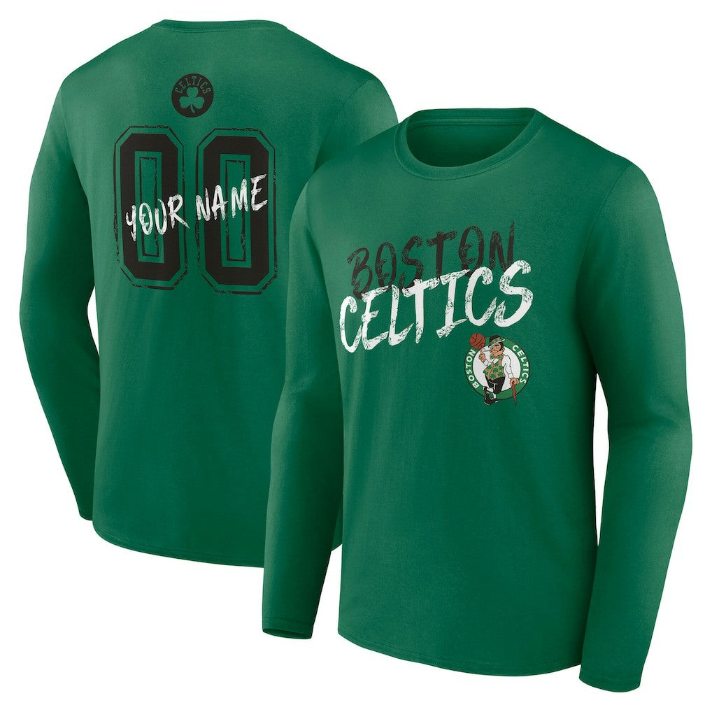 Boston Celtics Hustle Custom Long Sleeve T-Shirt On Sale