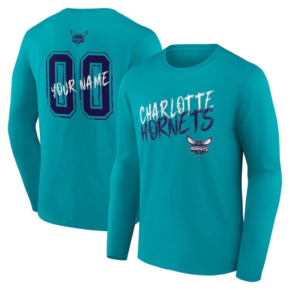 Charlotte Hornets Hustle Custom Long Sleeve T-Shirt For Sale