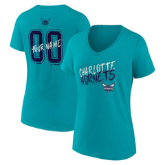 Charlotte Hornets Women's Hustle Custom V-Neck T-Shirt For Sale