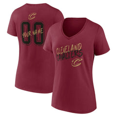 Cleveland Cavaliers Women's Hustle Custom V-Neck T-Shirt sale On Sale
