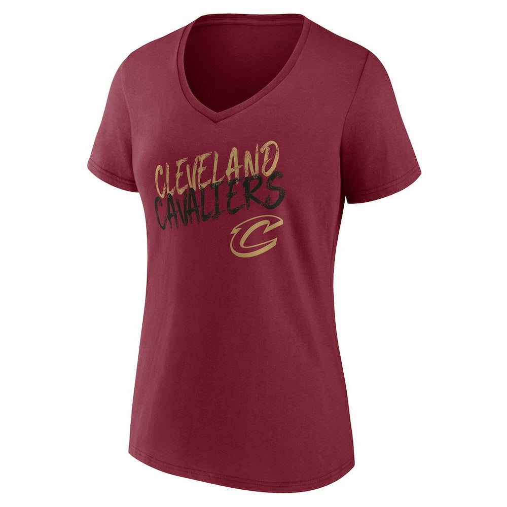 Cleveland Cavaliers Women's Hustle Custom V-Neck T-Shirt sale On Sale